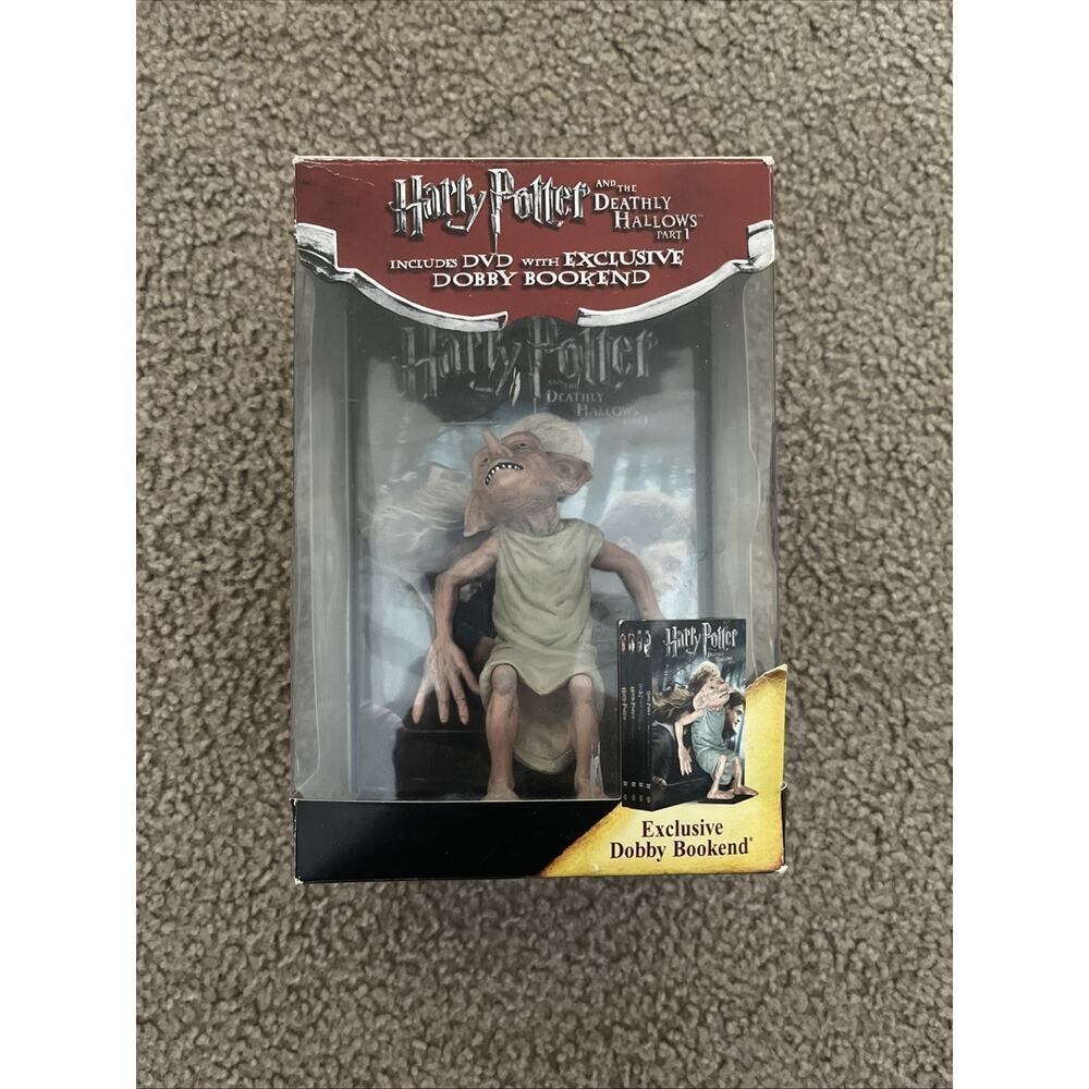 NEW Harry Potter and the Deathly Hallows Part 1 DVD 2011 with RARE DOBBY BOOKEND
